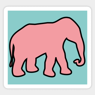 pink elephant Sticker